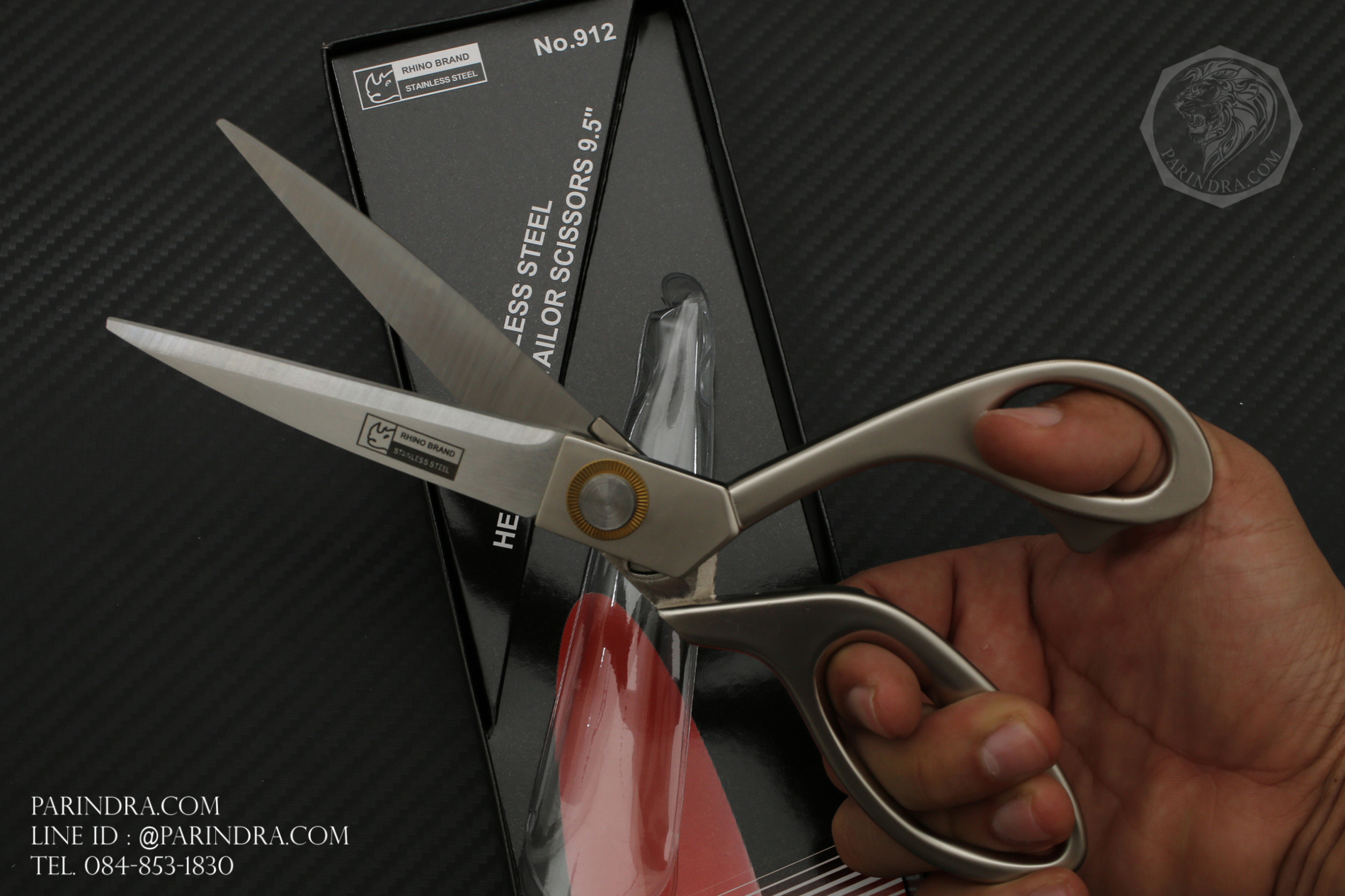 กรรไกรตัดผ้า Rhino Brand No.912 ขนาด 9 นิ้ว HEAVY DUTY TAILOR SCISSORS STAINLESS STEEL
