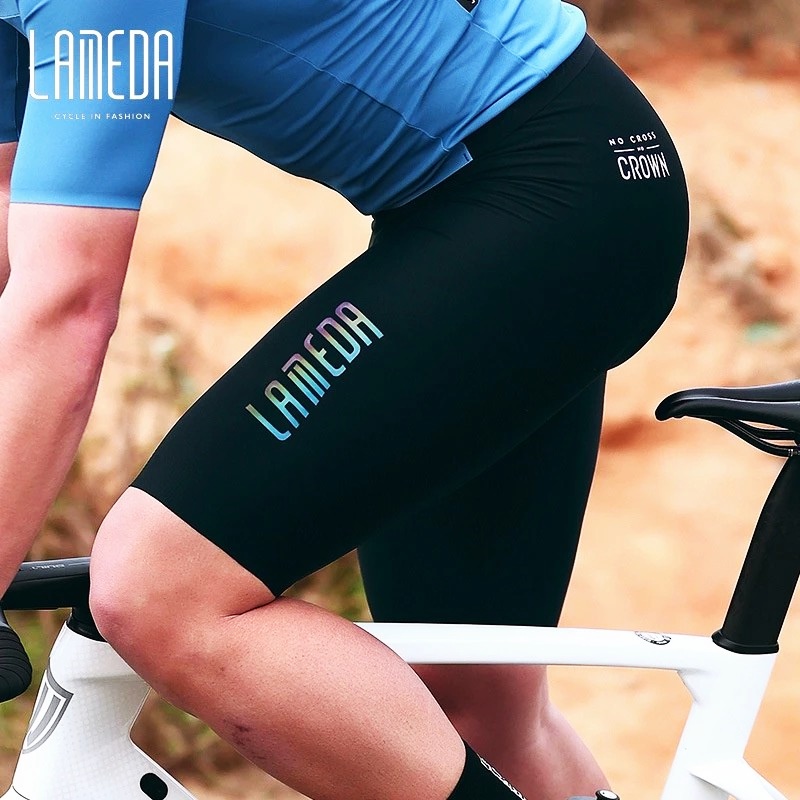 กางเกงจักรยานขาสั้น LAMEDA MEN MINIMAL | สีดำ, น้ำเงินเข้ม ไซส์ S-2XL