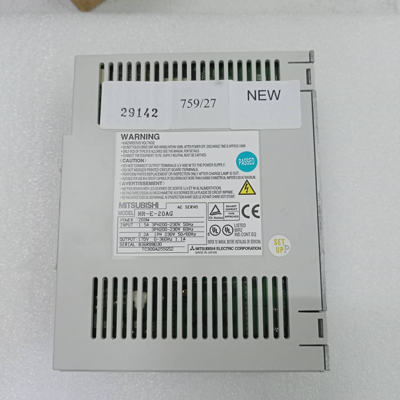 MR-E-20AG SERVO DRIVE " MITSUBISHI "