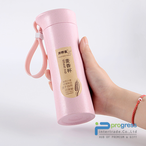 กระบอกน้ำฟาง350 ml.ข้าวสาลี
