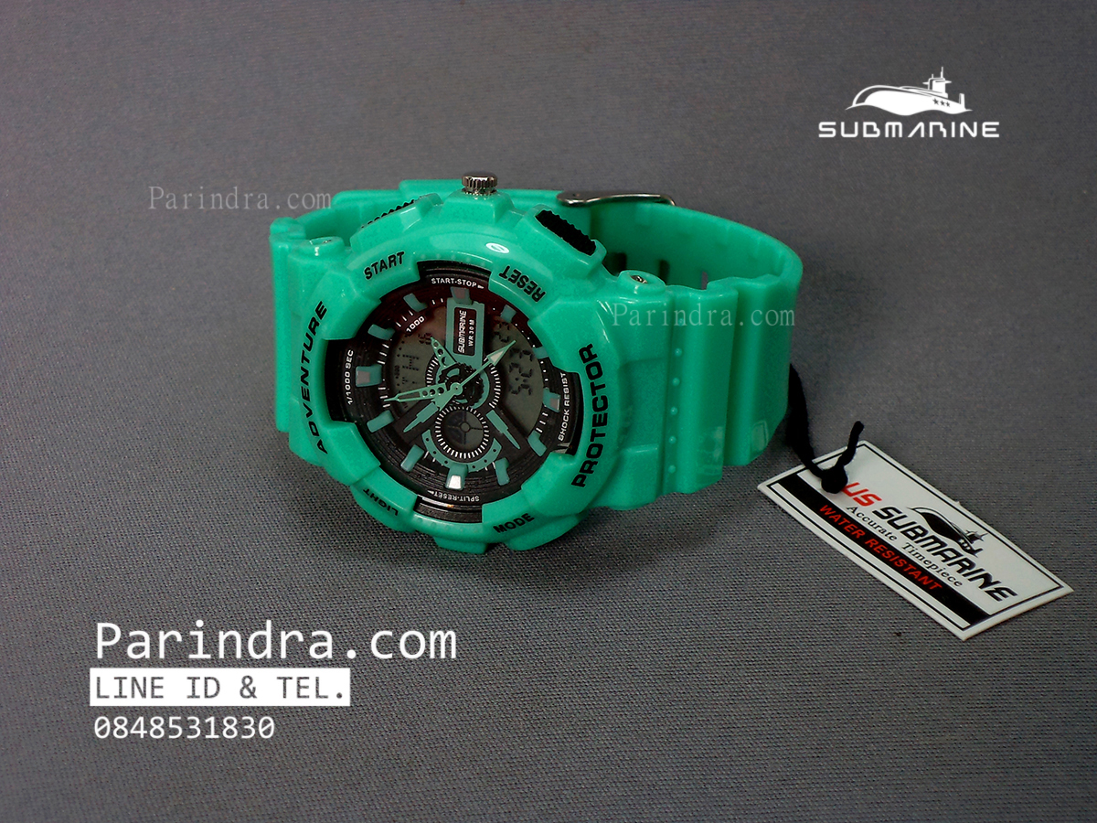 นาฬิกา US submarine Adventure Protector รุ่น TP3163L สีเขียวจอขาว
