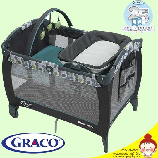 เตียงนอนเด็กอ่อน Pack n Play Playard with Reversible Napper & Changer รุ่น Boden Collection (มีที่รองเปลี่ยนผ้าอ้อม) ยี่ห้อ Graco
