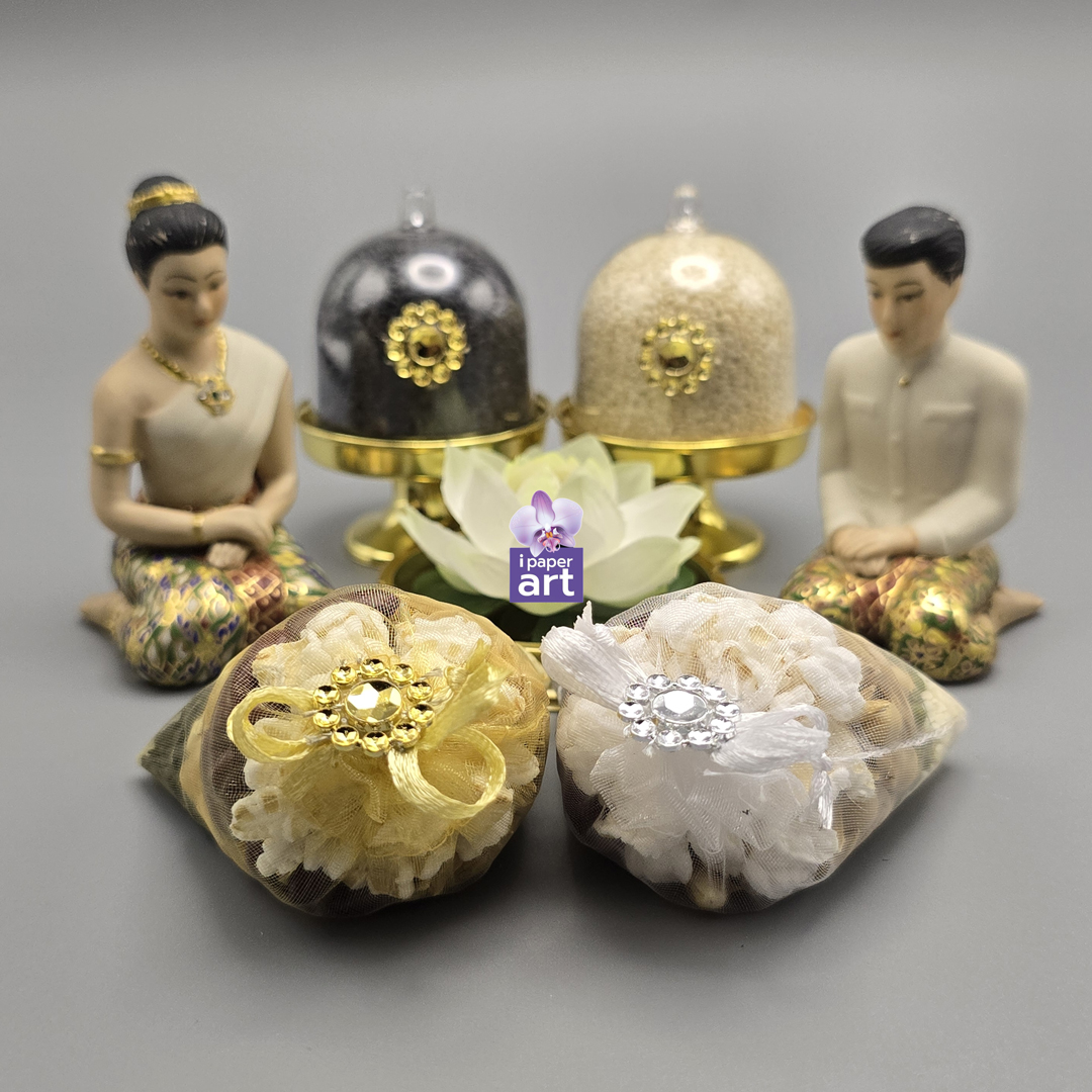 ชุดไหว้พญาครุฑ งานราชการ | งาขาว งาดำ ในโดมจิ๋ว จัดหิ้ง ถวายบูชา | เหมาะกับหิ้งที่มีพื้นที่จำกัด