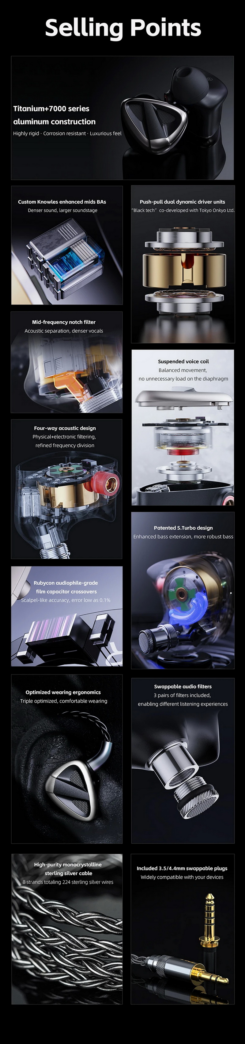 FiiO FH19 หูฟัง IEMs 8 ไดรเวอร์ 2DD+6BA เปลี่ยนท่อนำเสียงได้ รองรับ Hi-Res ประกันศูนย์ไทย