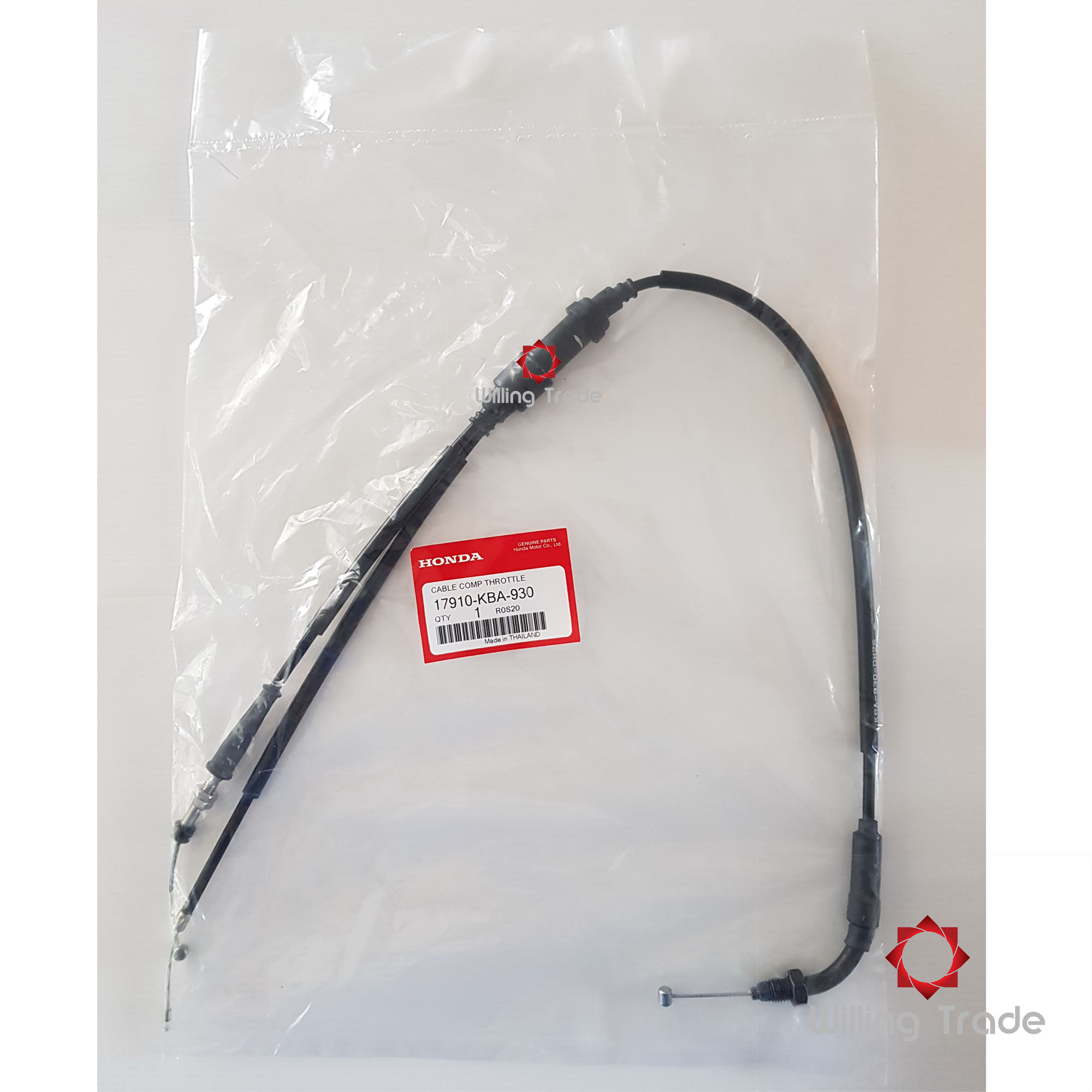 0023. สายเร่งชุด(A069) HONDA: (17910-KBA-930) LS125R, LS125D [แท้ศูนย์]