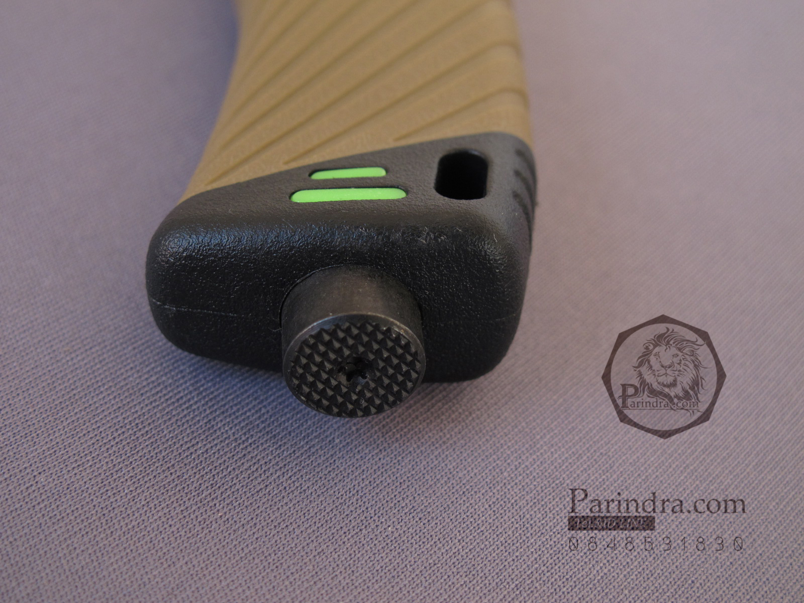 มีดใบตายเดินป่า Ganzo Hunting Survival Knife กานโซ่ รุ่น G-801 DY สีน้ำตาลอ่อนตัดดำ ของแท้ 100%