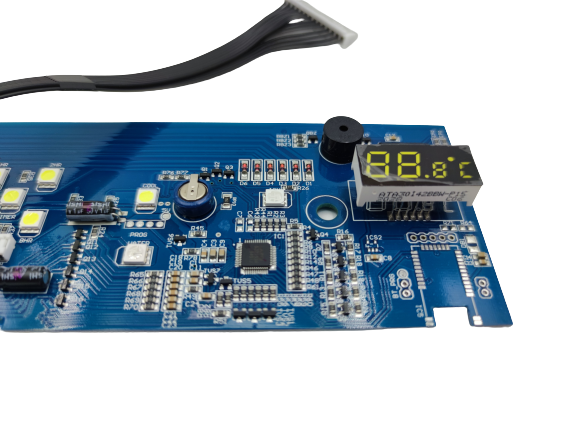 (ยังไม่มีแผนการผลิต พัดลมรุ่นนี้เลิกผลิตแล้ว) บอร์ดพัดลม ไอเย็น Hatari รุ่น AC Turbo1 ส่วน LED แผงน้ำเงิน(แท้) #B2