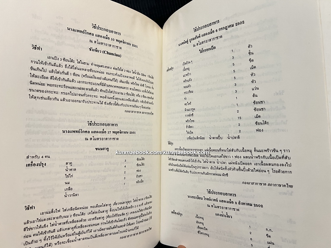 ตำนานสภากาชาดสยาม ตอนที่๑-๒ , ตำรับอาหาร อนุสรณ์ คุณหญิงลิเสต แพทย์โกศล