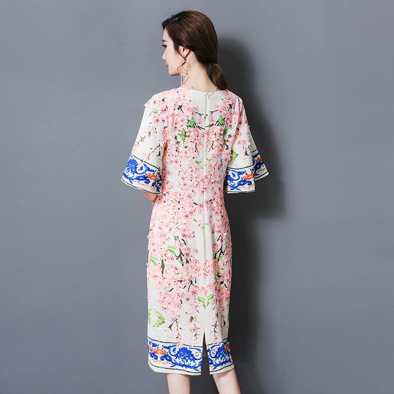 พร้อมส่ง ชุดทำงาน เดรสสุดหรู สไตล์ D&G งานพิมพ์