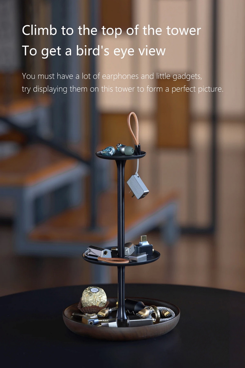 DD HS210 ขาตั้งหูฟังเอียร์บัด ฐานทำจากไม้ ดีไซน์สุดล้ำไม่ซ้ำใคร