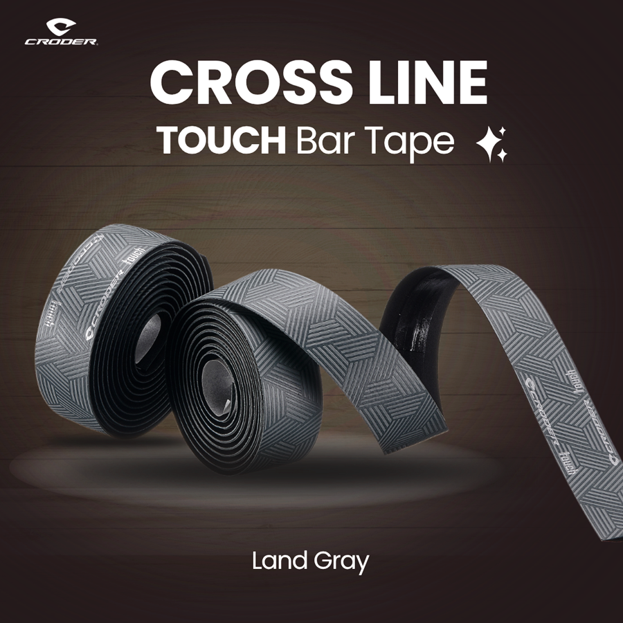 ผ้าพันแฮนด์ CRODER TOUCH CROSS LINE BAR TAPE ช่วยเพิ่มการยึดเกาะ และลดแรงสั่นสะเทือนจากพื้นถนนด้วยชั้นดูดซับแรงกระแทกในตัว