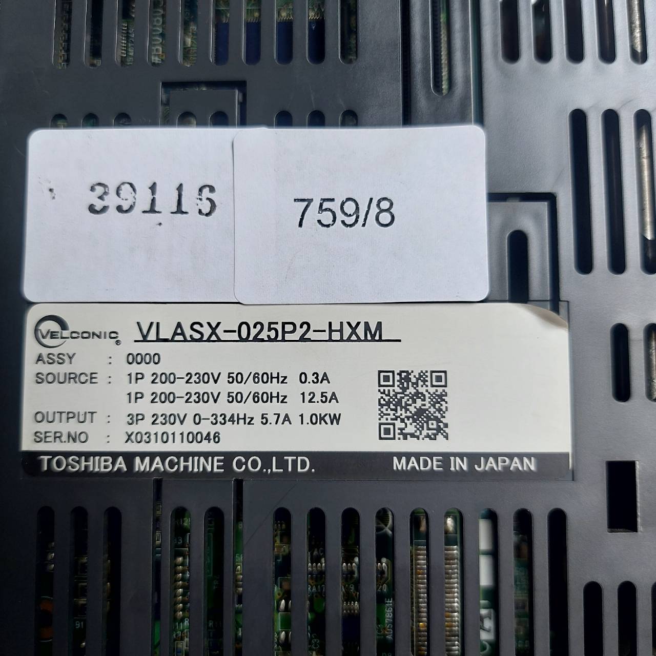 VLASX-025P2-HXM SERVO DRIVE " VELCONIC "