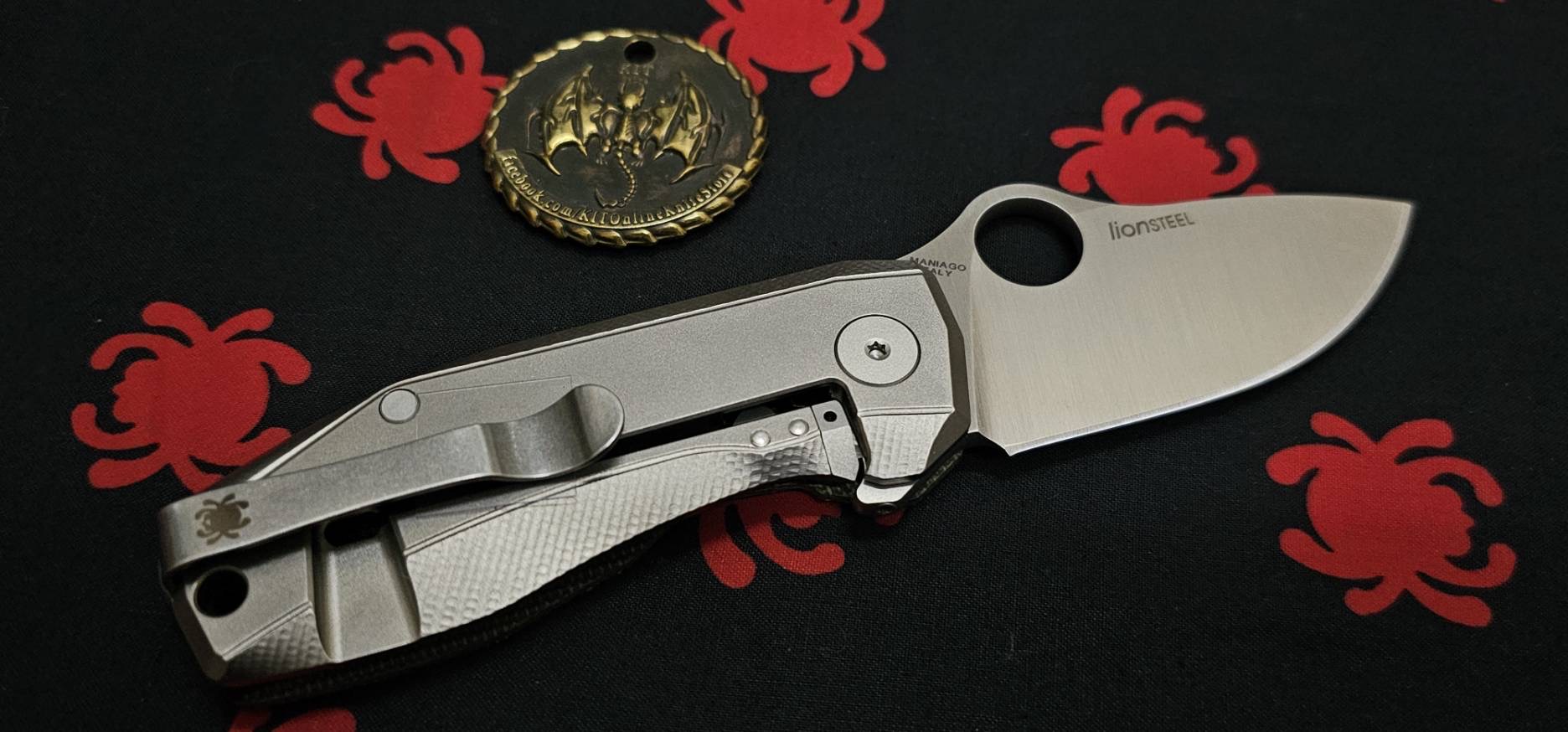 Spyderco SpyNano Flash Batch R.I.L. Knife Ti/Green Micarta (2.6" Satin M398)