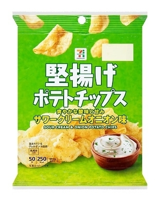 มันฝรั่งทอดกรอบจากเซเว่นญี่ปุ่น 7-11 sour cream & onion potato chips 50g