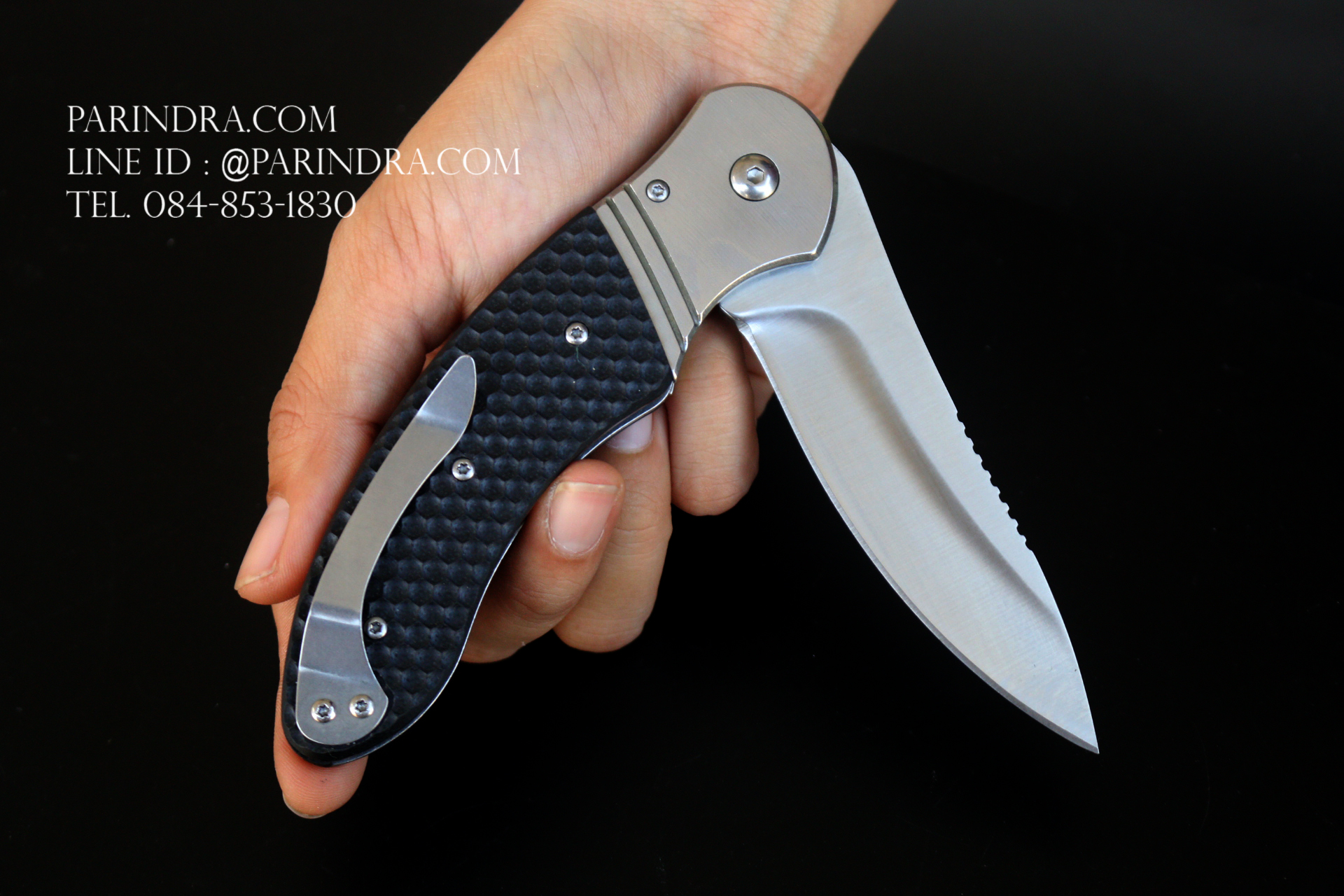 มีดพับ Navy รุ่น K804B สีดำ ใบสีเงิน ด้าม G10 ทรงสวย ของแท้ 100%