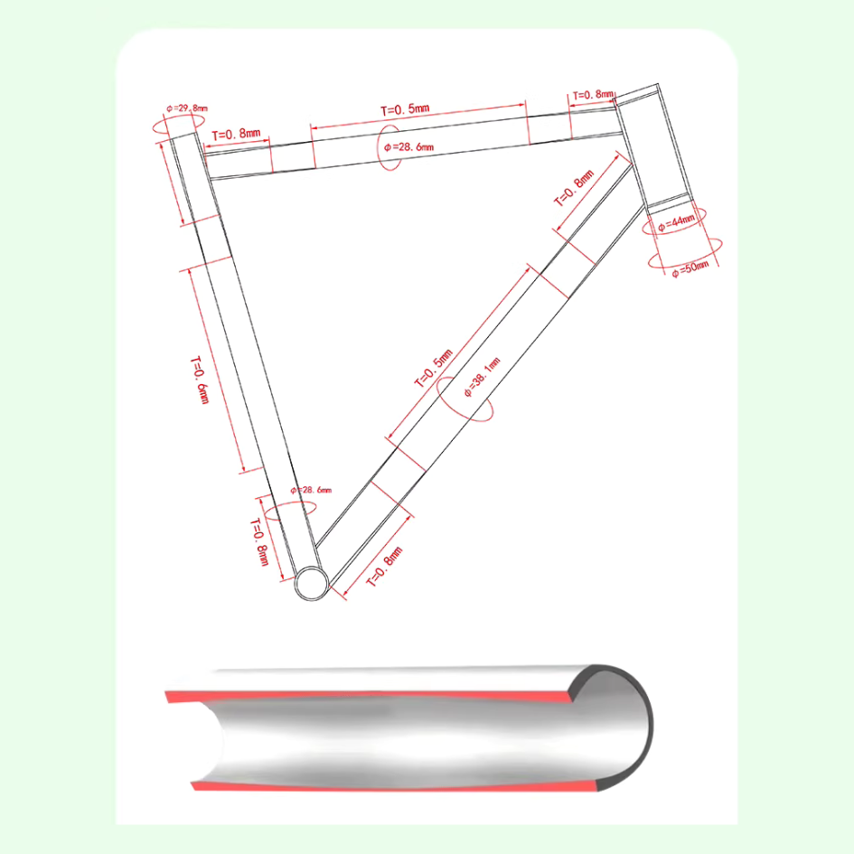 TQIQT TG006 Off-Road Road Bike Frameset | Chromoly Steel Frame with Disc Brake for 700C & 27.5” Wheels