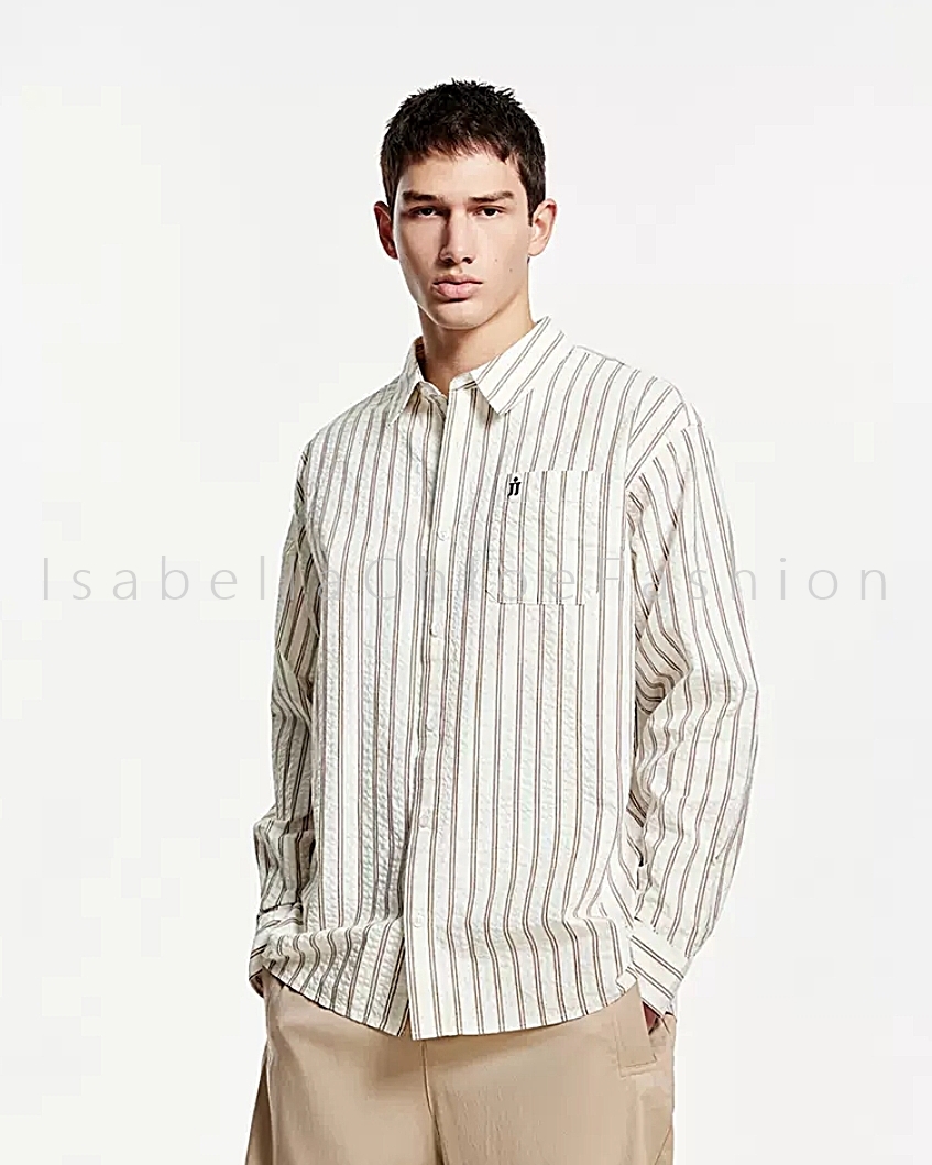 เสื้อเชิ้ตลายทางผู้ชาย-เสื้อเชิ้ตแขนยาว-เสื้อเชิ้ตลายทาง-เสื้อเชิ้ตแฟชั่น-เสื้อเชิ้ตผู้ชาย