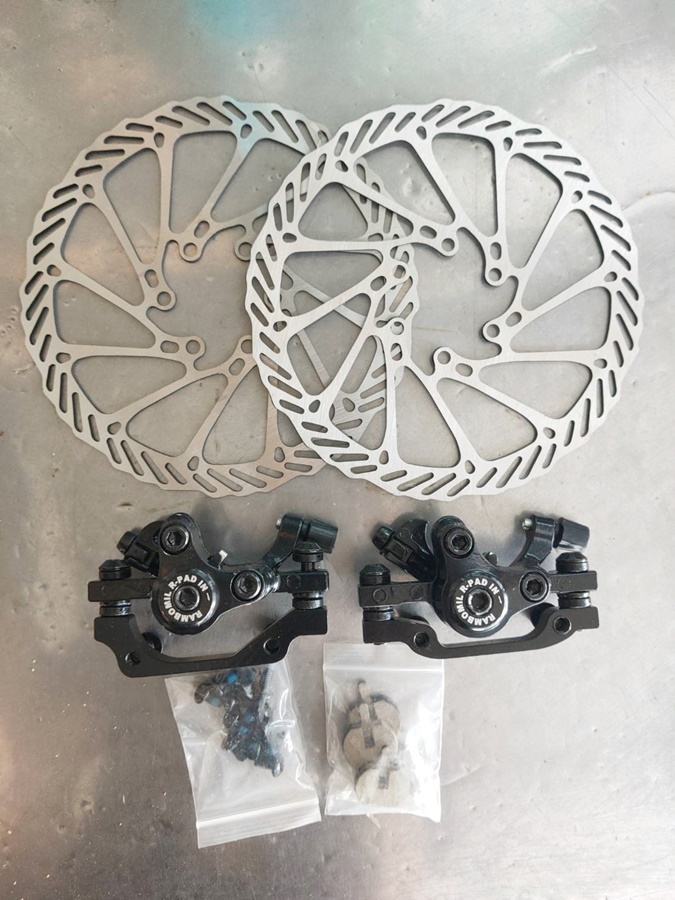 ชุดดิสเบรคสาย DIAON Bicycle Mechanical Disc Brake กระปุกดิสเบรคหน้าหลัง พร้อมใบดิส160MM, NV5+HS1