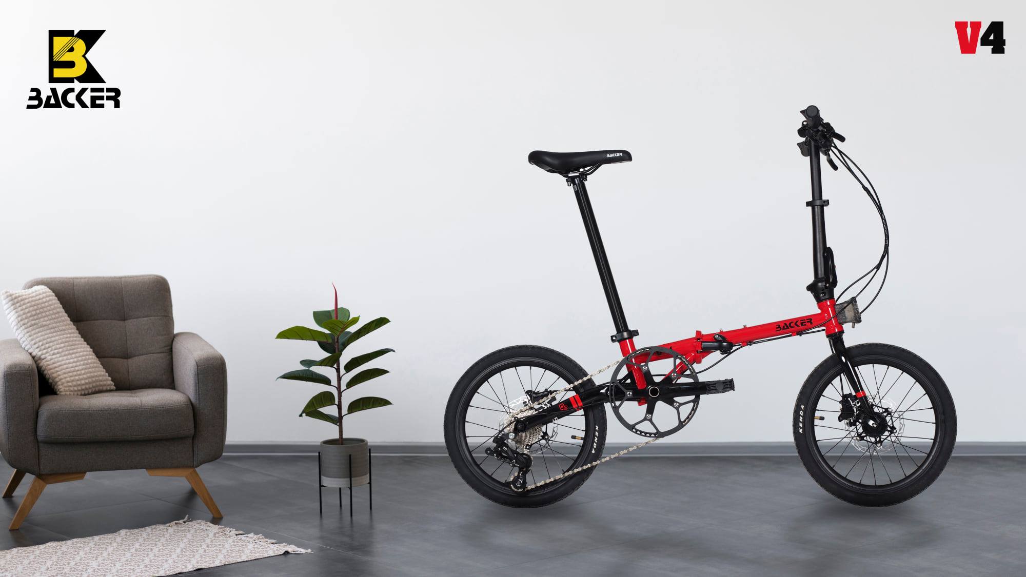 จักรยานพับ BACKER รุ่น V4 10 สปีด เฟรมโครโมลี่ ล้อ 16 นิ้ว (BACKER V4) 2021