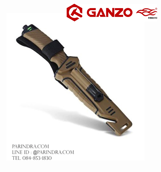 มีดใบตายเดินป่า Ganzo Hunting Survival Knife กานโซ่ รุ่น G-8012DY ด้ามสีดำ ของแท้ 100%