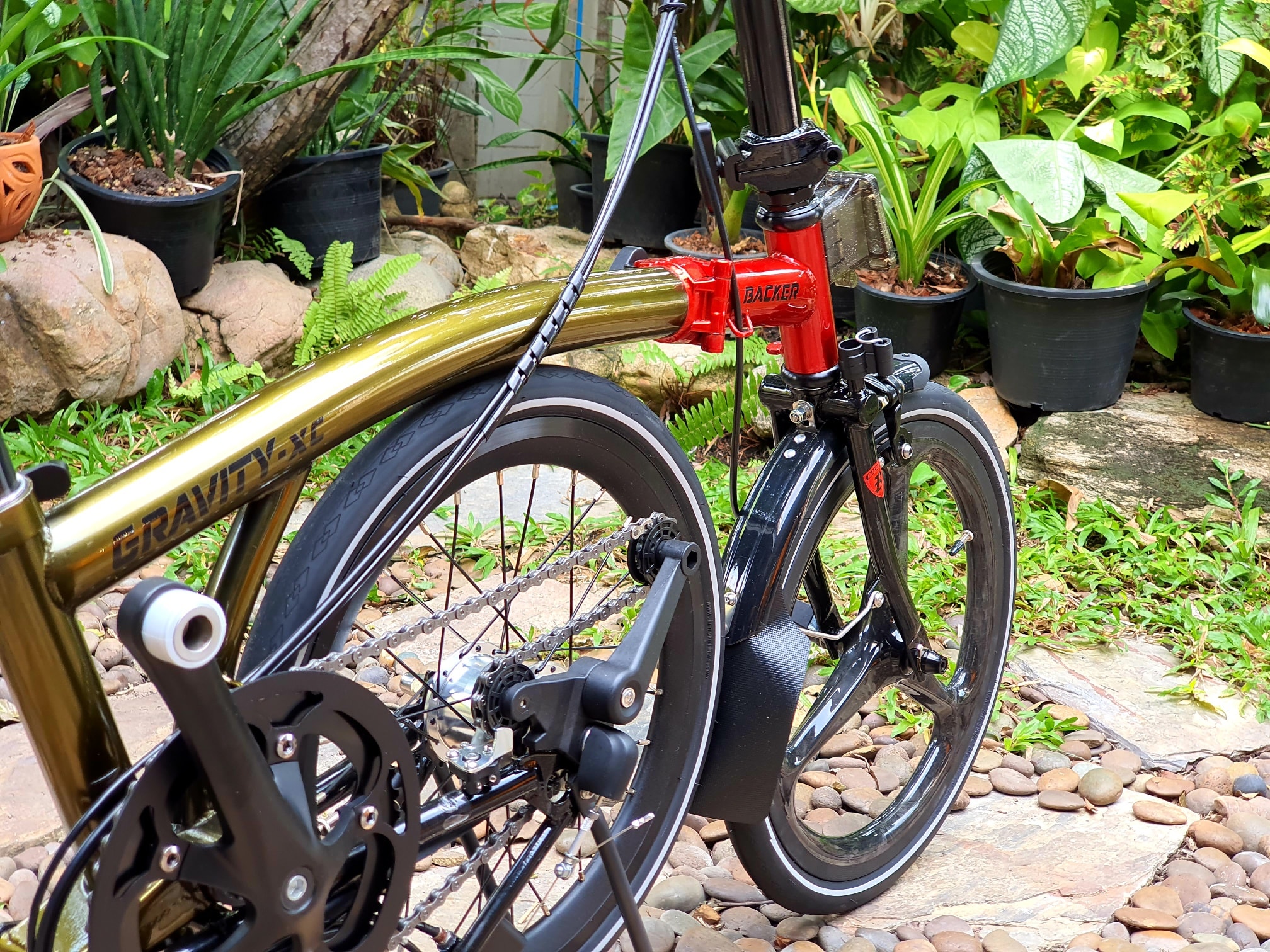 จักรยานพับ BACKER Gravity-XC เฟรม Chromoly Sturmey Archer SRF3, 3*2 สปีด ล้อ 16นิ้ว สามก้าน, MY2021