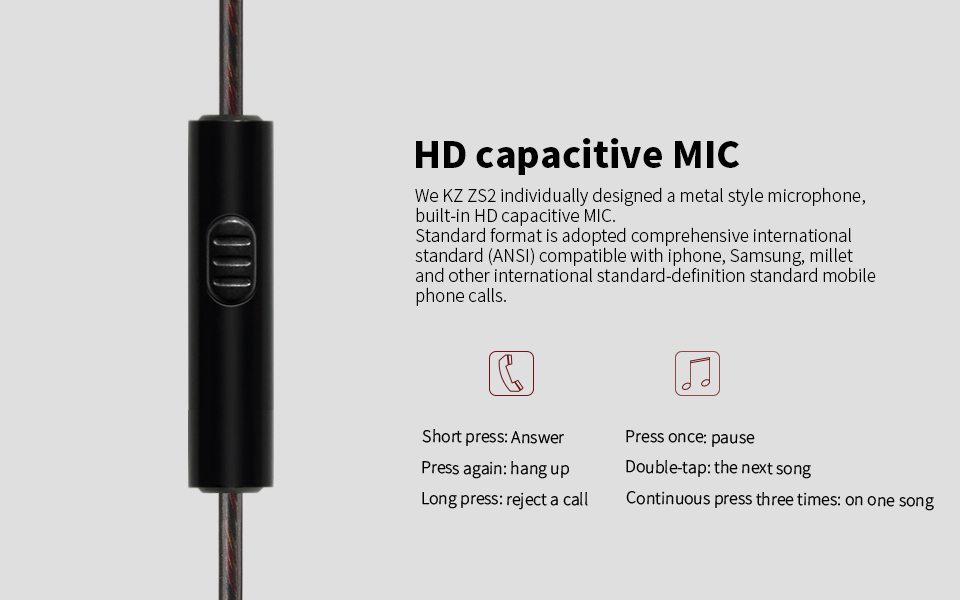 ขาย หูฟังอินเอียร์ KZ ZS2 หูฟังแบบ 2Driver รุ่นล่าสุด เพิ่มSubwoofer ให้เบสหนักขึ้น