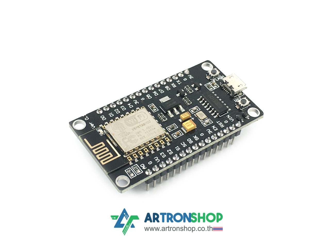 NodeMCU V3 Lua WIFI module integration of ESP8266 + extra memory 32Mbit Flash, USB-serial CH340G