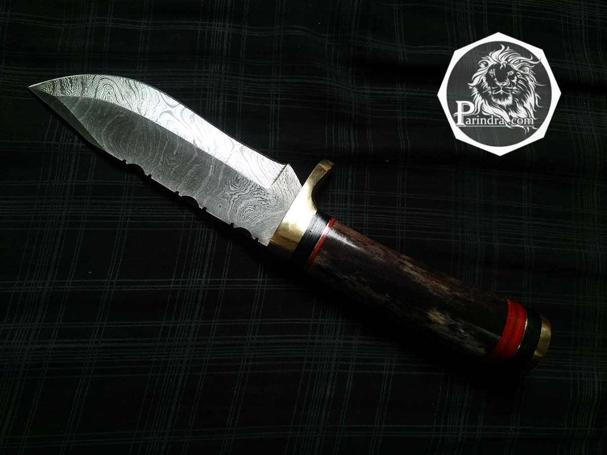 มีดดามัสกัส (Damascus) ด้ามกระดูกอูฐ (Camel Bone) ขนาด 9.4 นิ้ว 512 Layer นำเข้าจาก ปากีสถาน DPK002