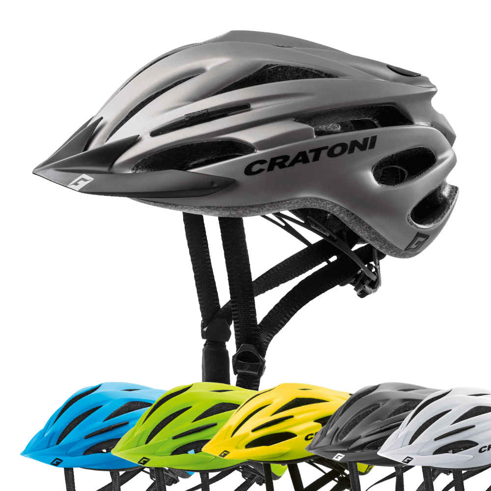 หมวก Cratoni Pacer Helmet น้ำหนักเบา 230g สีเทา ดำด้าน เขียว ฟ้า ขาว