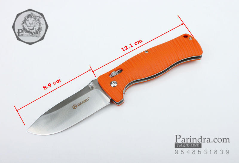 มีดพับ Ganzo กานโซ่ รุ่น G720 O สีส้ม หนาถึก แข็งแกร่ง ของแท้ 100%