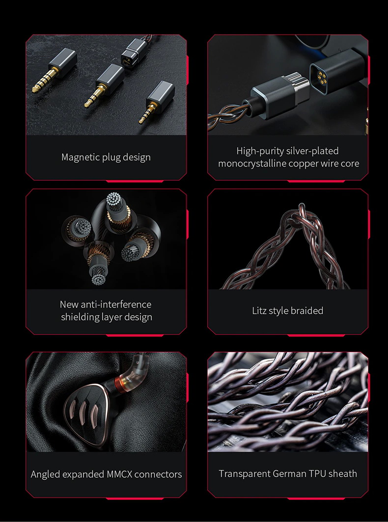 ขาย FiiO LF-RB สายอัพเกรดหูฟังชุบเงินผลึกเดี่ยว ถอดเปลี่ยนหัวแจ๊คได้