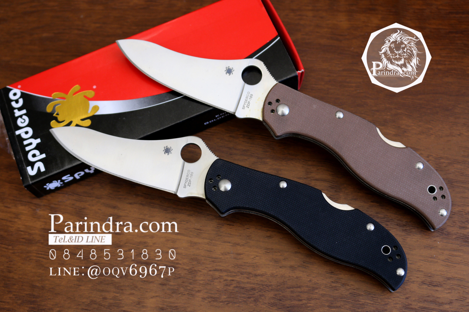 มีดพับ Spyderco รุ่น ZDP-189 ด้าม G10 สีดำสนิท คมกริบ ขนาด 8 นิ้ว (OEM) A++