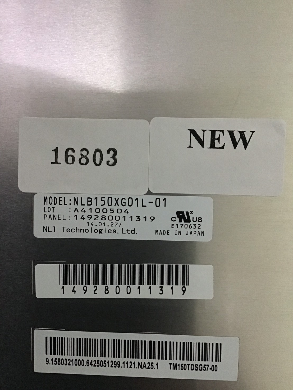 NLB150XG01L-01 LCD PANEL “ NEC ”