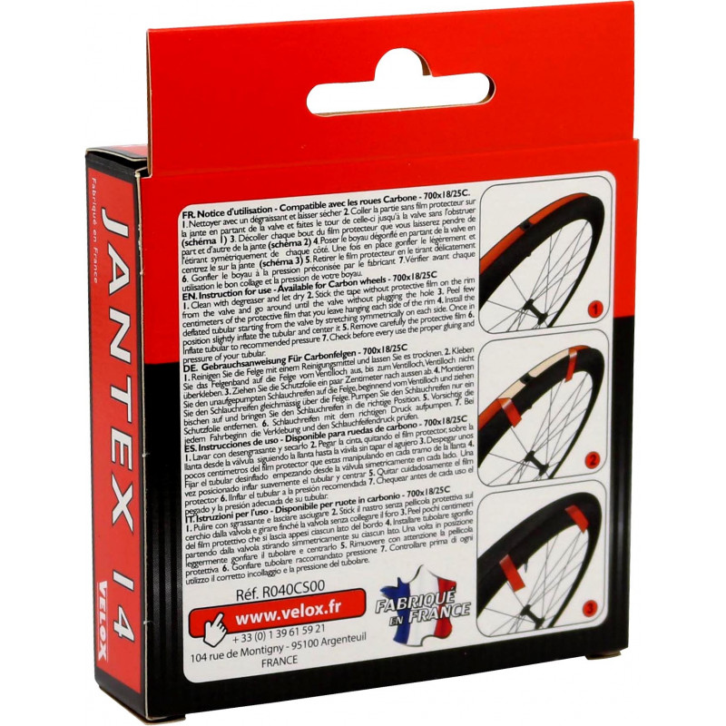 เทปกาวสองหน้าสำหรับยางฮาล์ฟ Velox Jantex 14 tubular tape for carbon rims( สำหรับ 2 วง)