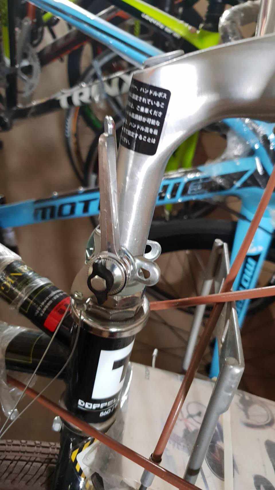 มือเกียร์อลูมิเนียม พร้อมสายเกียร์ Retro shifter clamped ใส่คอจุ่มวินเทจ