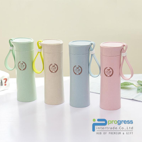 กระบอกน้ำฟาง350 ml.ข้าวสาลี