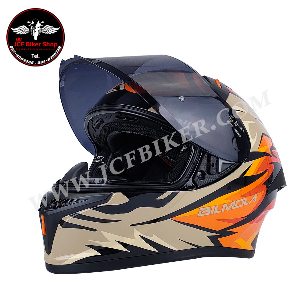 หมวกกันน็อคเต็มใบ หมวกกันน็อค Bilmola รุ่น Rapid RS ลาย TIGER (Glossy)