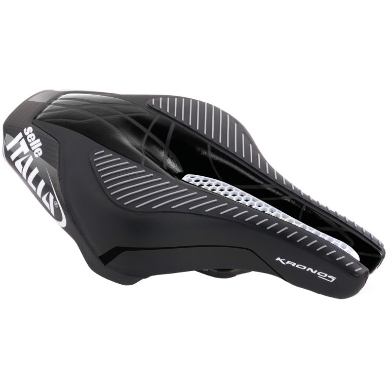 SELLE ITALIA อานนั่ง, KRONOS TEKNO FLOW, ขนาด L, สีดำ (Time Trial), L1/2/3