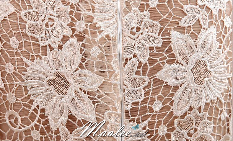 พร้อมเช่า ชุดราตรีสั้น แขนกุดลูกไม้ กระโปรงแต่งระบายสวยหรู สีเทา