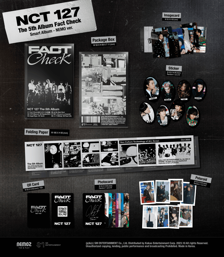 PRE. อัลบั้ม #NCT127 The 5th Album [Fact Check] (QR Ver.) (SMART ALBUM) รอนำเข้า 14 - 25 วัน
