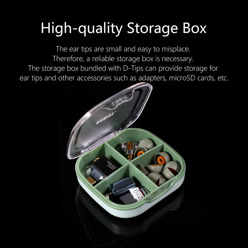 DD ST35 จุกหูฟังซิลิโคนเกรดการแพทย์พร้อมกล่องเก็บหูฟัง