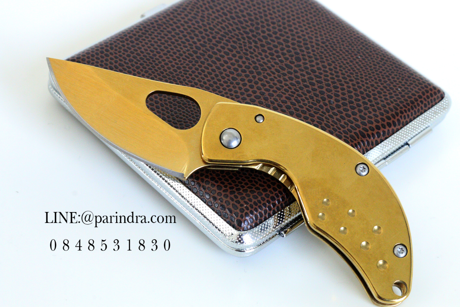 มีดพับ Cricket สีทอง ขนาดเล็ก พกพา ราคาประหยัด