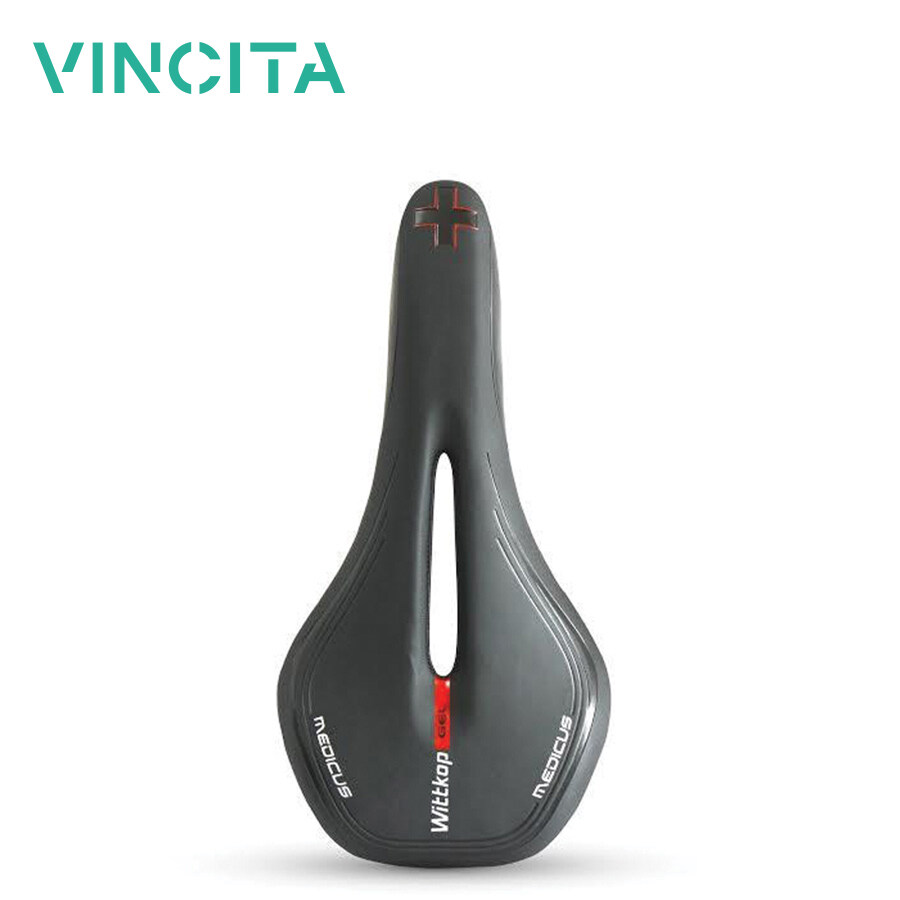 Vincita เบาะเจลจักรยาน WITTKOP'S MEDICUS ทรงสปอร์ต (S090) - เบาะเจล ซึมซับแรงกระแทกได้ดี นั่งสบาย วินสิตา เหมาะกับ จักรยานเสือหมอบ น้ำหนักเบา มีช่องตรงกลาง นำเข้าจากเยอรมัน อานจักรยาน Gel Saddle Sport for Road Bike Comfortable Bicycle Cycling Gear
