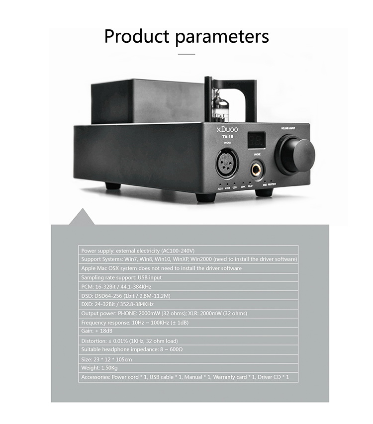 ขาย xDuoo TA-10 แอมป์หูฟังกำลังขับสูงชิพ XMOS AK4490 รองรับ USB DSD DAC Balanced