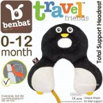 หมอนรองคอและศีรษะเด็ก BENBAT Travel Friends ให้นอนตามหลักสรีระ สำหรับวัย 0-12 เดือน สีขาวดำ ลายแพนกวิน