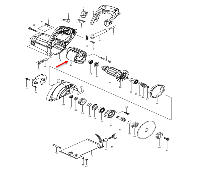 ฟิลคอยล์ เครื่องตัดหิน Maktec มาคเทค MT411 (แท้) ##