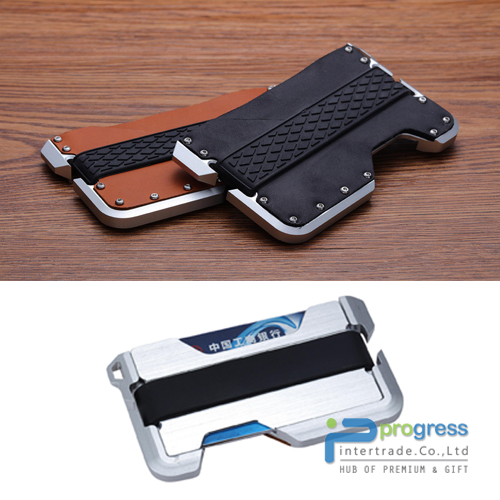 ตลับนามบัตร อลูมิเนียม+หนัง