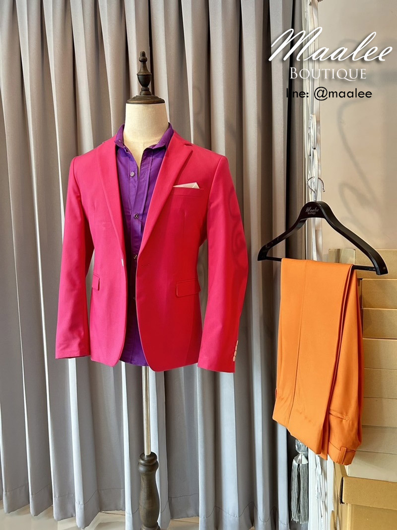 พร้อมเช่า ชุดสูทชาย แฟชั่น Set คละสี