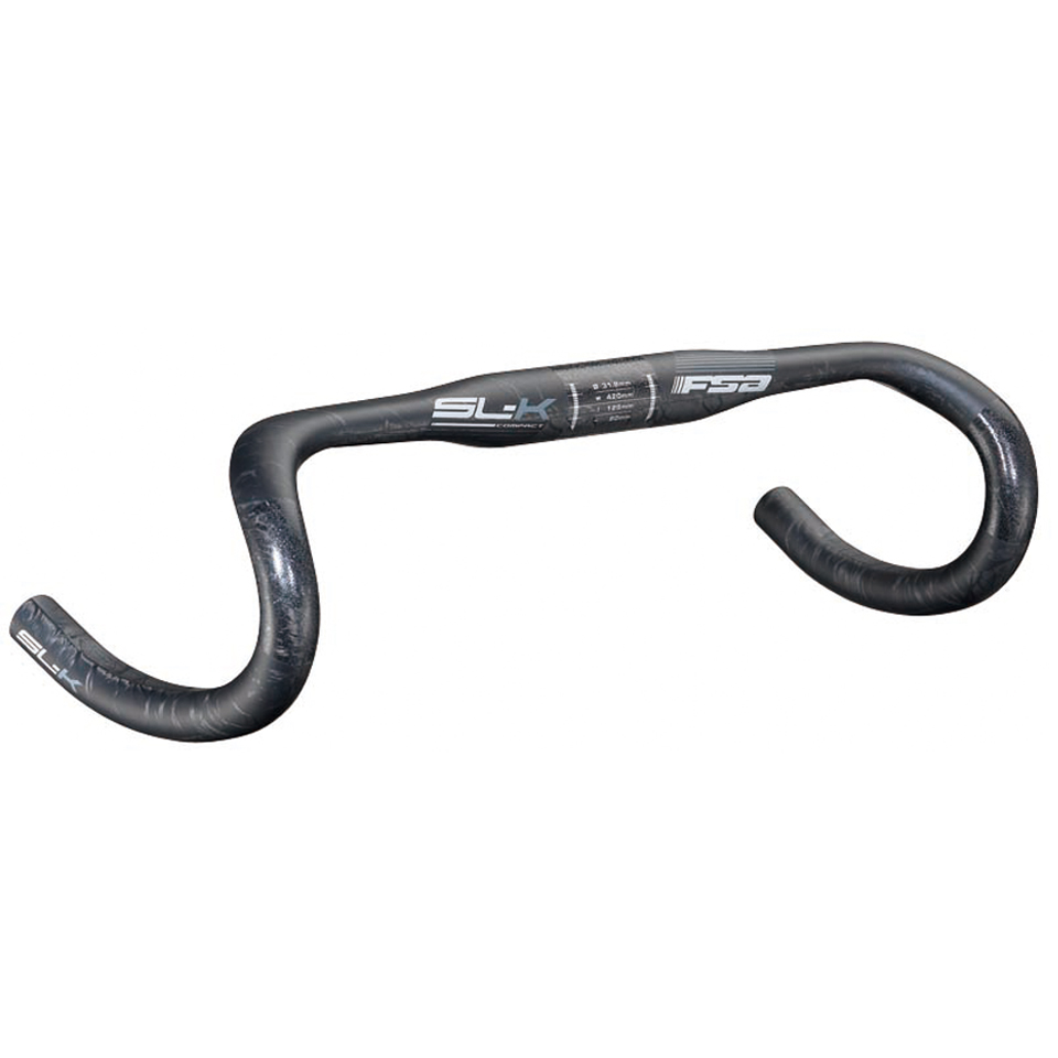 แฮนด์หมอบ FSA SLK COMPACT Road Carbon Handlebar , กว้าง 400MM,420MM 440MM, สีแดง และสีเทา,HB-RK-232S
