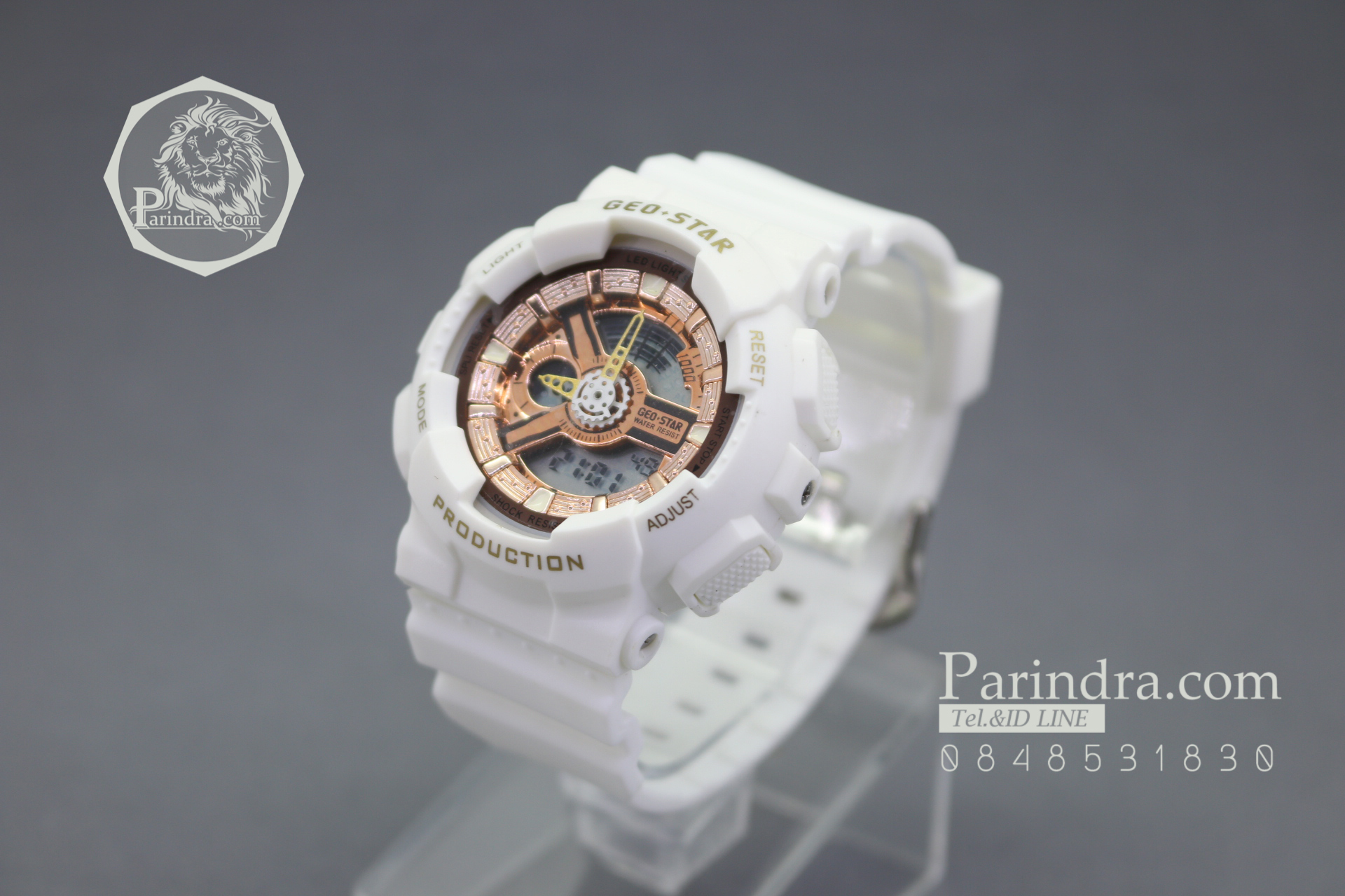 นาฬิกา Geo-star ทำงาน 2 ระบบสีขาว - Pink gold(หน้าY)
